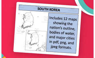 South Korea Map Resources – 12 Printable Map Sheets