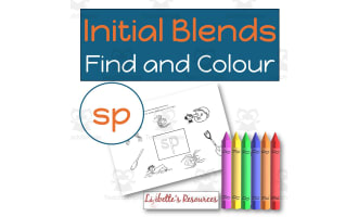 SP Blend Find and Colour Phonics Worksheet to Develop Phonemic