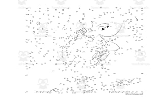 Space Shark Dot-to-Dot PDF - 416 Dots