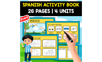 SPANISH ACTIVITY BOOK | 26 PAGES OF 4 UNITS
