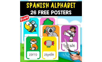SPANISH ALPHABET | 26 FREE POSTERS A-Z