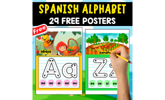 SPANISH ALPHABET | 29 FREE POSTERS FOR TRACING