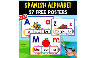 SPANISH ALPHABET POSTERS | 27 FREE POSTERS FULL COLOR