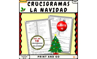 Spanish Christmas crossword Part10 Worksheet Key Crucigrama La Navidad