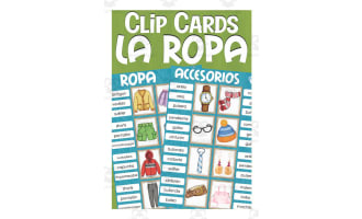 Spanish: Clothes Clip Cards | Vocabulary Practice Activity