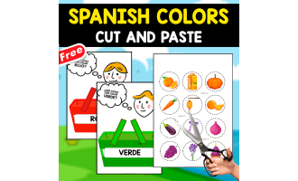 SPANISH COLOR ACTIVITY | CUT AND PASTE