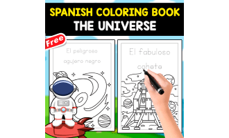 SPANISH COLORING BOOK | THE UNIVERSE AND THE SPACE