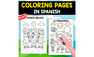 SPANISH COLORING PAGES | 9 WORKSHEETS