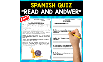 SPANISH COMPREHENSION TEXT | LA GRAN CARRERA