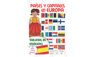 Spanish: Countries & Capitals in Europe Flash Cards