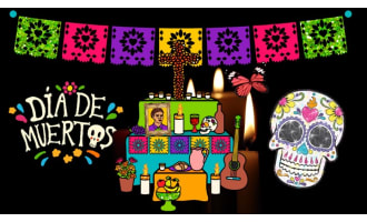 Spanish: ¡Día de los Muertos! (Day of the Dead Spanish Animated PPT Presentation!)
