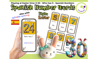 Spanish: Easter-Themed Number Learning Game: Who Has It? ELE EL2 ELI