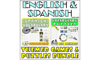 Spanish English Bilingual Vocabulary Activities AIR ANIMALS