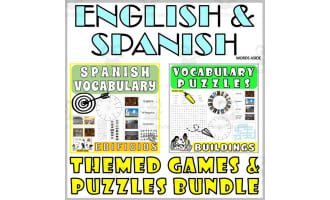 Spanish English Bilingual Vocabulary Activities BUILDINGS