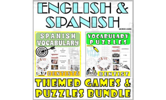Spanish English Bilingual Vocabulary Activities DENTIST