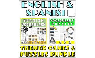 Spanish English Bilingual Vocabulary Activities GYM