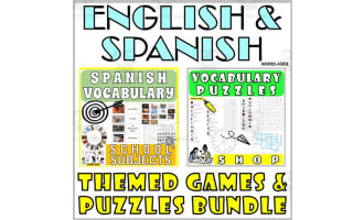 Spanish English Bilingual Vocabulary Activities SHOP
