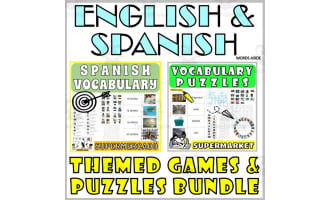 Spanish English Bilingual Vocabulary Activities SUPERMARKET