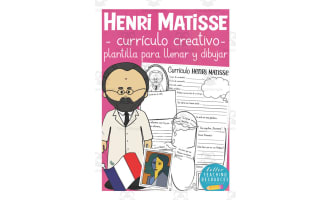 Spanish: Famous People Creative Resumes | Henry Matisse Write & Draw Templates