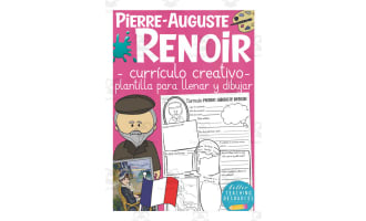 Spanish: Famous People Creative Resumes | Pierre-Auguste Renoir Write & Draw Templates