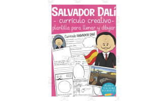 Spanish: Famous People Creative Resumes | Salvador Dali Write & Draw Templates