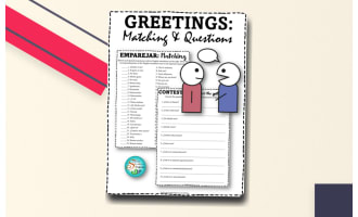 Spanish Greetings Worksheets – Match and Answer