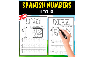 SPANISH NUMBERS | 1-10 | COLORING PAGES