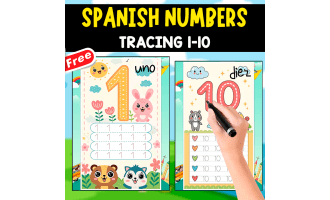 SPANISH NUMBERS FOR TRACING | 1-10 WORKSHEETS
