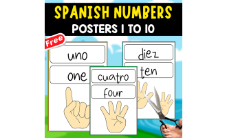 SPANISH NUMBERS POSTERS | 1 TO 10