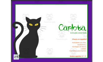 Spanish Poetry Halloween: Carlota, la brujita conectada - Poesía en español - Versión Digital
