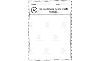 Spanish: Primary Writing Program | " At school, I don't like when..."  Escritura Primaria en español