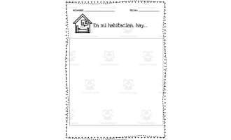 Spanish: Primary Writing Program | "In my room, there is..." - Escritura Primaria en español