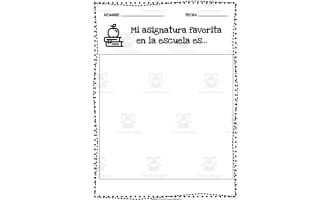Spanish: Primary Writing Program | "My favorite subject in school is..."- Escritura Primaria en español.