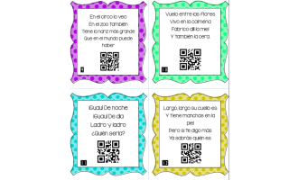 Spanish QR Adivinanzas de Animales
