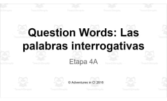 Spanish: Question words