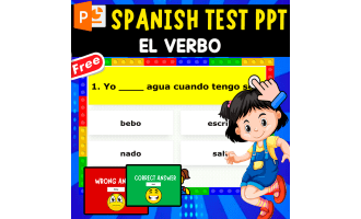 SPANISH QUIZ PPT | EL VERBO | 10 EXERCISES