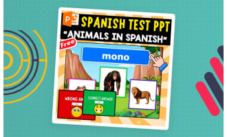SPANISH QUIZ PPT GAME | LOS ANIMALES EN ESPAÑOL