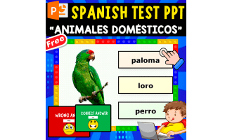 SPANISH QUIZ PPT | LOS ANIMALES DOMÉSTICOS | VOCABULARY