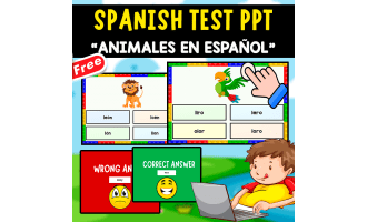 SPANISH QUIZ PPT | LOS ANIMALES EN ESPAÑOL