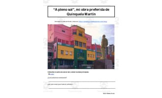 Spanish: Reading + Listening Activity | “A pleno sol”, mi obra preferida de Quinquela Martín