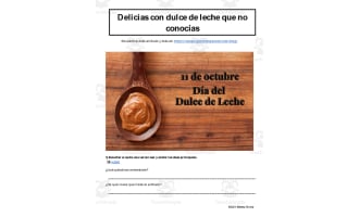 Spanish: Reading + Listening Activity | Delicias con dulce de leche que no conocías
