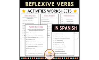 Spanish Reflexive Verbs Practice Worksheets - Los Verbos Reflexivos