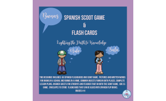 Spanish SCOOT Game and Flash Cards