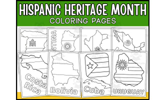 Spanish-Speaking Countries – 21 Flag Coloring Pages