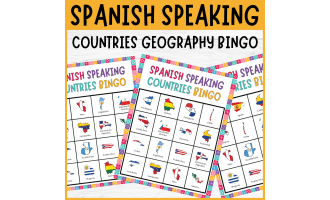 Spanish Speaking Countries Geography Bingo Hispanic Heritage Month