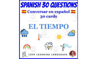 Spanish: Speaking Question Cards - Time Vocabulary