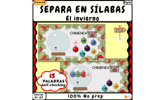 Spanish syllables practice Part 1 Las sílabas Palabras de invierno