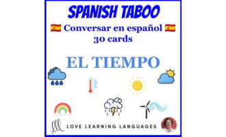 Spanish: Taboo Speaking Game - Weather Vocabulary