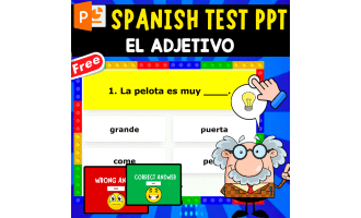 SPANISH TEST PPT | EL ADJETIVO | 10 EXERCISES