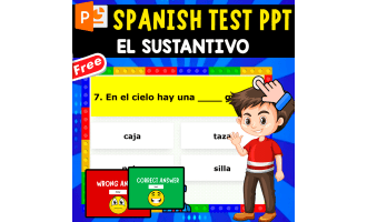SPANISH TEST PPT | EL SUSTANTIVO | 10 EXERCISES